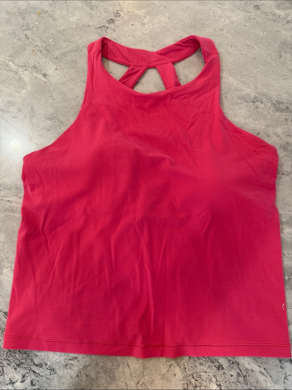 Women’s High-Neck Active Tank Top - Red - Picture 1 of 2